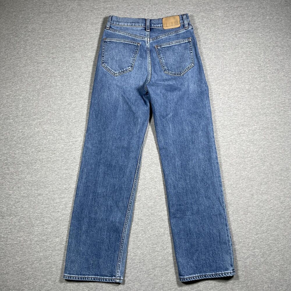 Denim Forum Jeans Womens 25 Blue The Arlo High Rise Straight 28L - Picture 6 of 10
